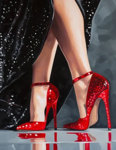High Heels Canvas for Paint and Sip
