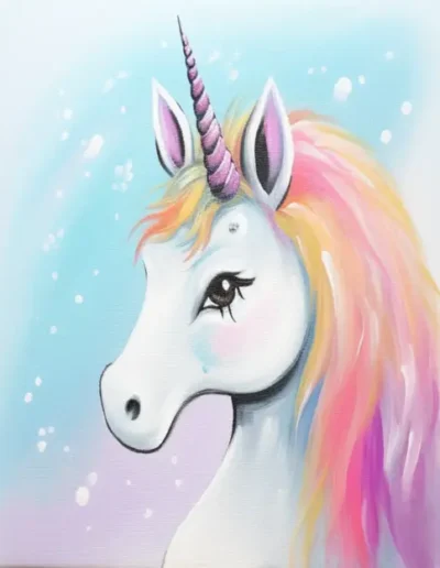 Unicorn Canvas for Paint and Sip